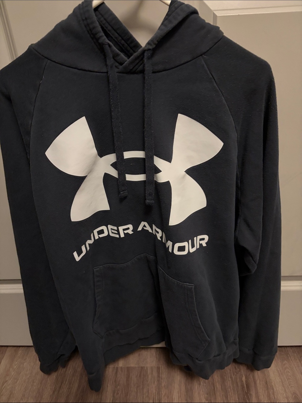 Under Armour Black Hoodie with White Logo Graphic